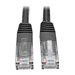 Tripp Lite Cat6 Gigabit Molded Patch Cable RJ45 M/M 550MHz 24 AWG Black 15