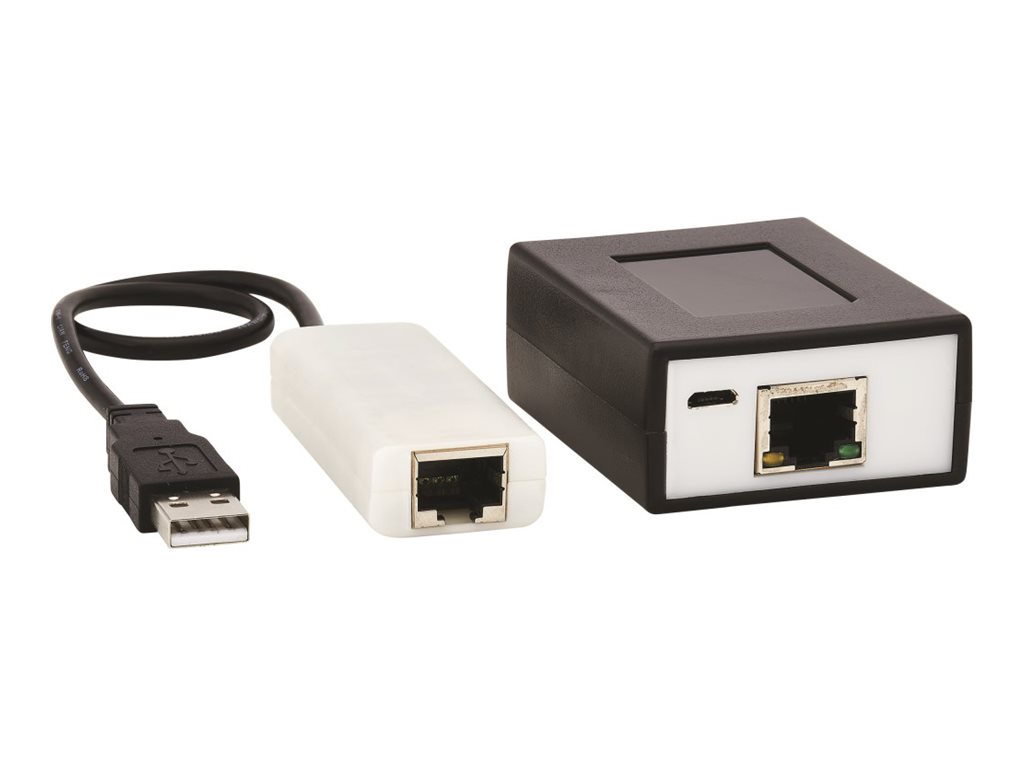 Tripp Lite USB over Cat5/Cat6 Extender Kit 4-Port with Power over Cable