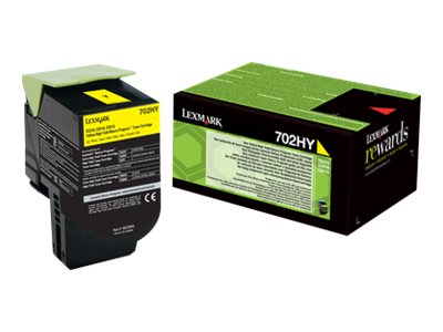 Image of Lexmark 702HY - yellow - original - toner cartridge - LCCP, LRP