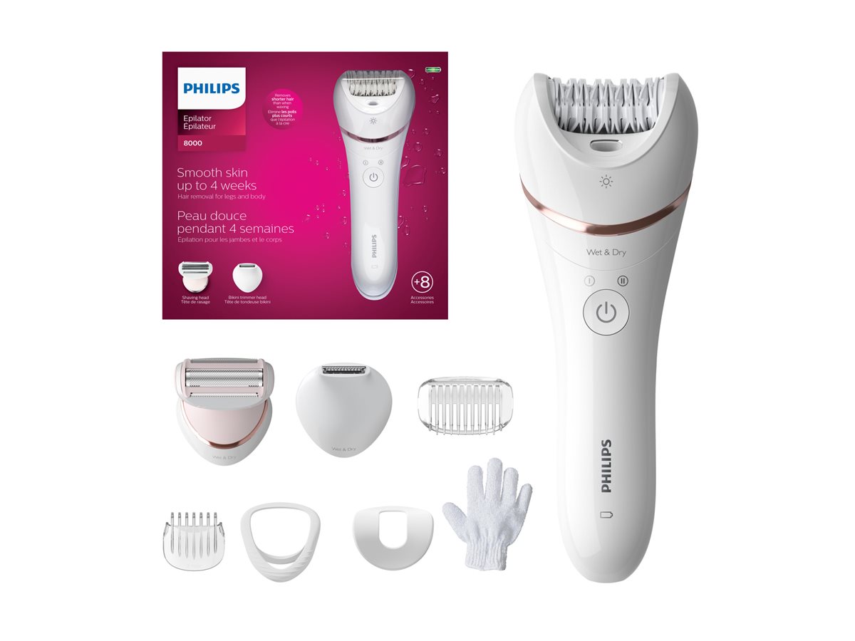 Philips Series 8000 Cordless Epilator - White - BRE720/14