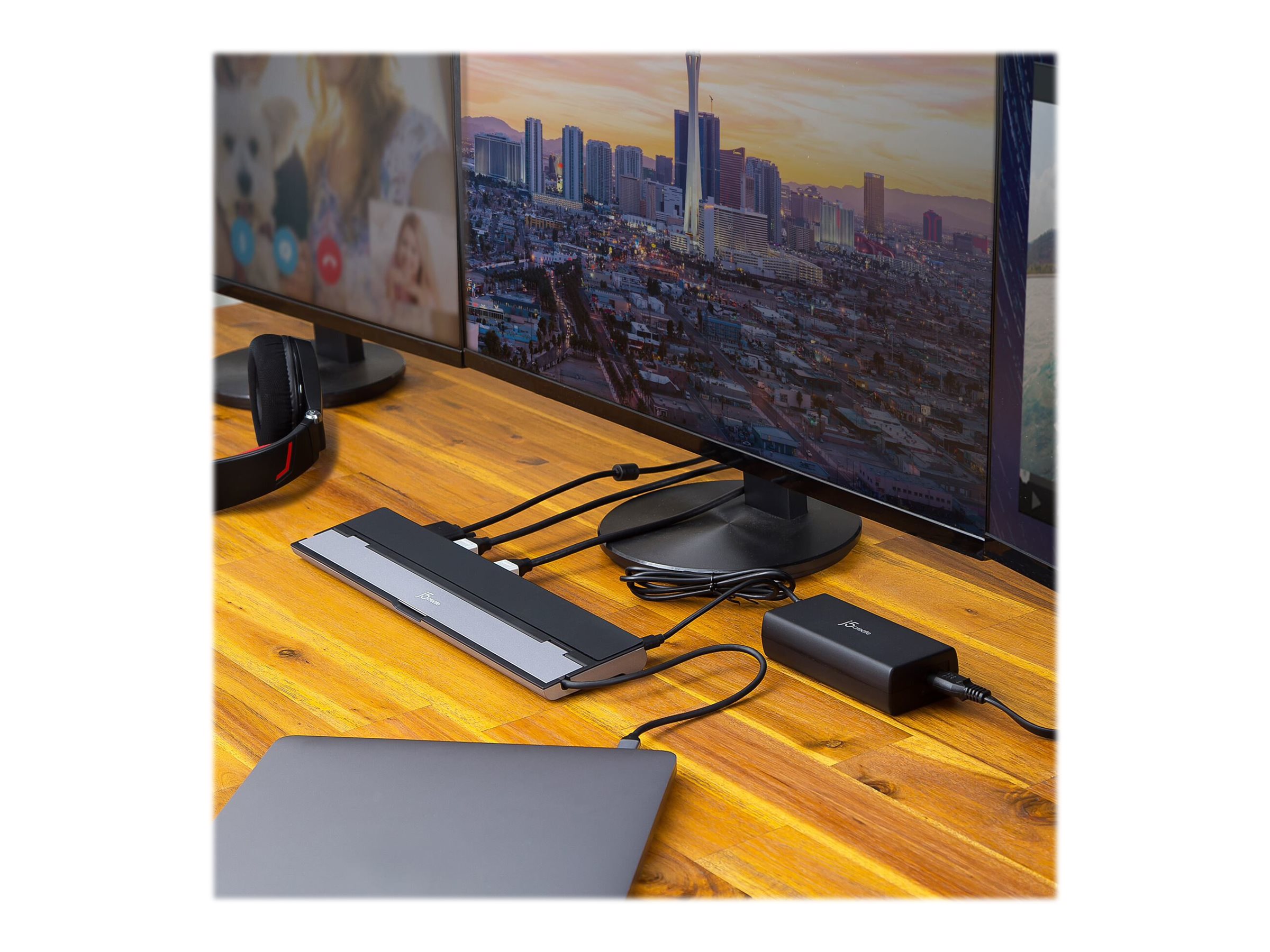 j5create JCD543P - docking station - USB-C 3.1 Gen 1 - VGA, 2 x HDMI, DP - 1GbE