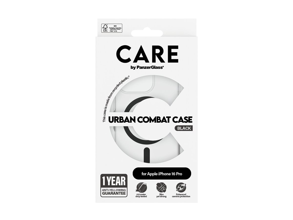 PanzerGlass CARE kryt Apple iPhone 16 Pro MagSafe Urban Combat čirý/černý – foto 3