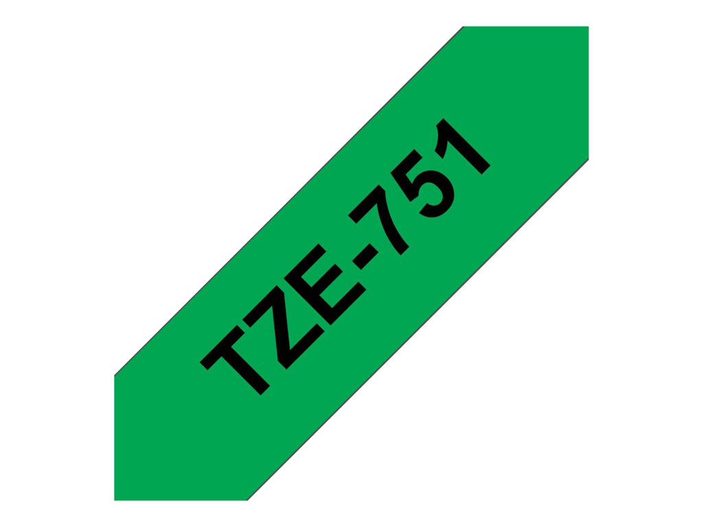 Ruban TZ laminé 24mm noir / vert