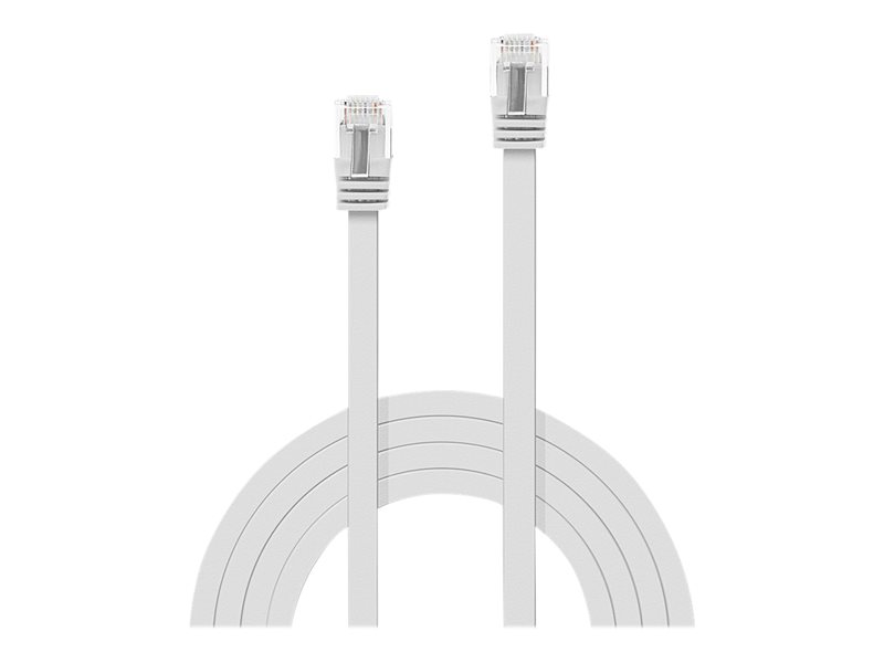 C ble réseau Plat Blanc Cat.6 U/UTP, 5m