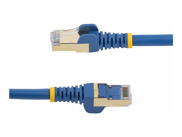 StarTech.com 10m CAT6A Ethernet Cable, 10 Gigabit Shielded Snagless RJ45 100W PoE Patch Cord, CAT 6A 10GbE STP Network Cable w/Strain Relief, Blue, Fluke Tested/UL Certified Wiring/TIA - Category 6A - 26AWG (6ASPAT10MBL) - patch kabel - 10 m - modrá – foto 6