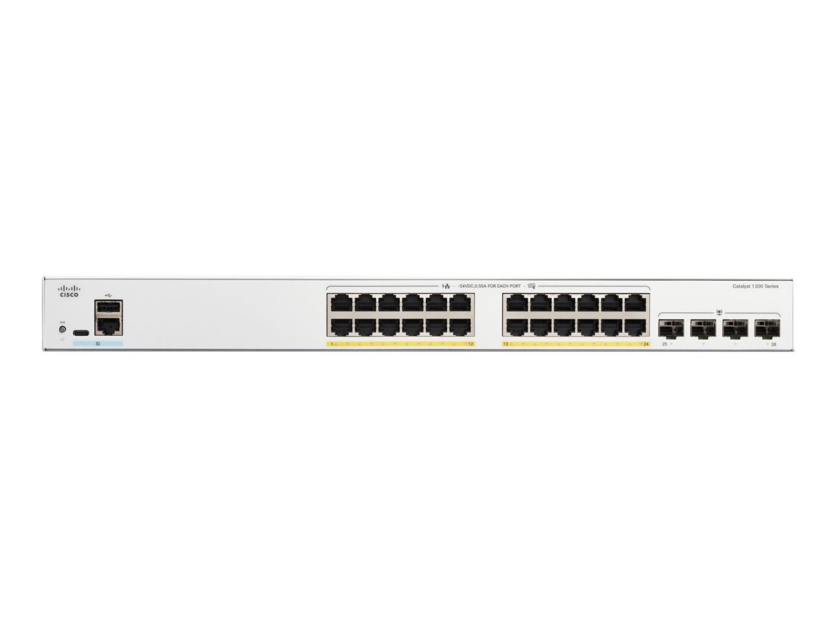 Cisco Catalyst 1200-24FP-4G - přepínač - 24 porty - inteligentní - Lze montovat do rozvaděče – foto 2