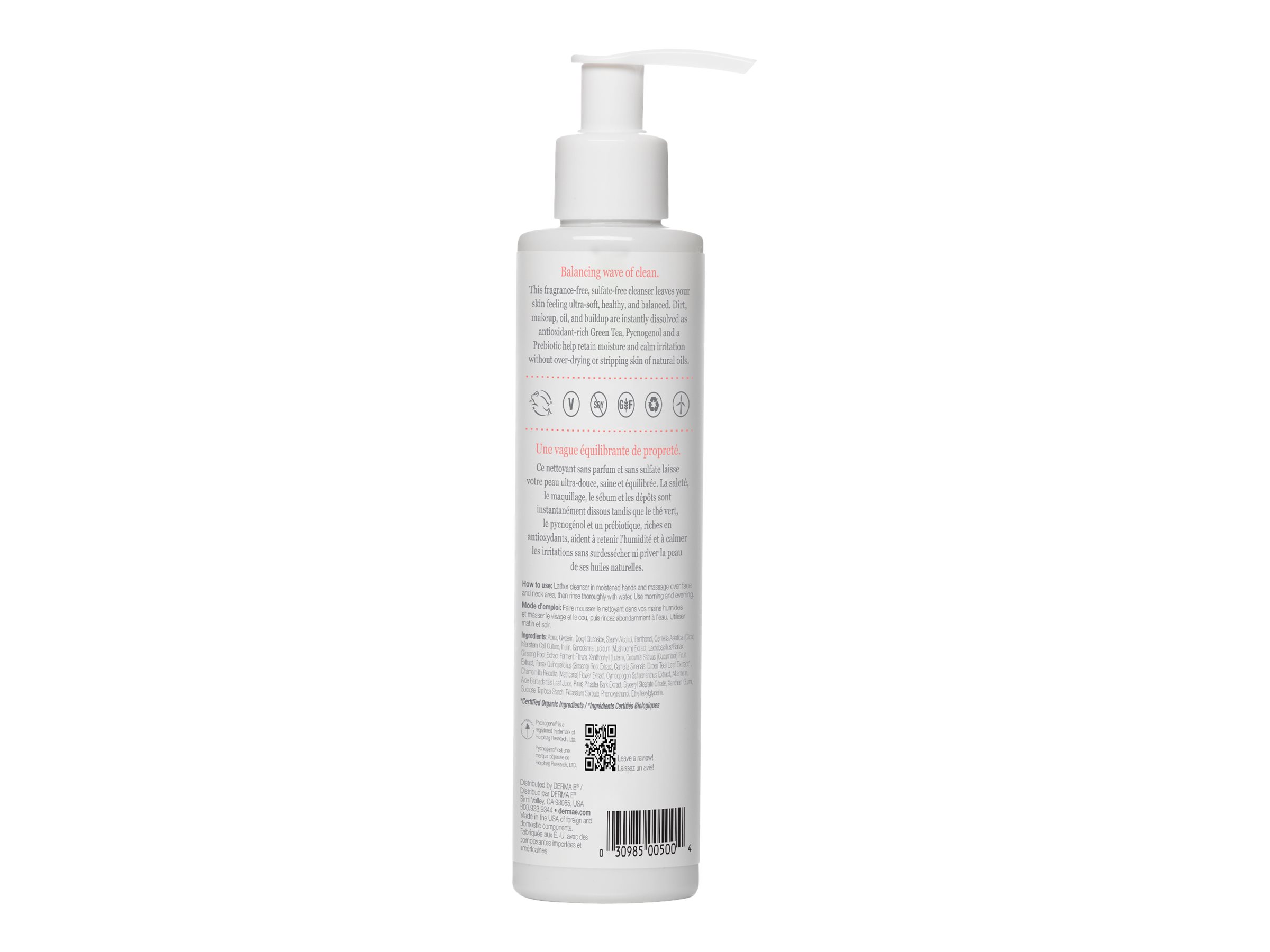 DERMA E Pure Biome Balancing Cleanser - 175ml