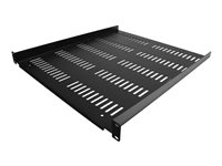 StarTech.com 1U Server Rack Shelf - Universal Vented Rack Mount Cantilever Tray for 19' Network Equipment Rack & Cabinet - Durable Design - Weight Capacity 55lb/25kg - 20' Deep Shelf, Black(SHELF-1U-20-FIXED-V) Rackhylde Sort