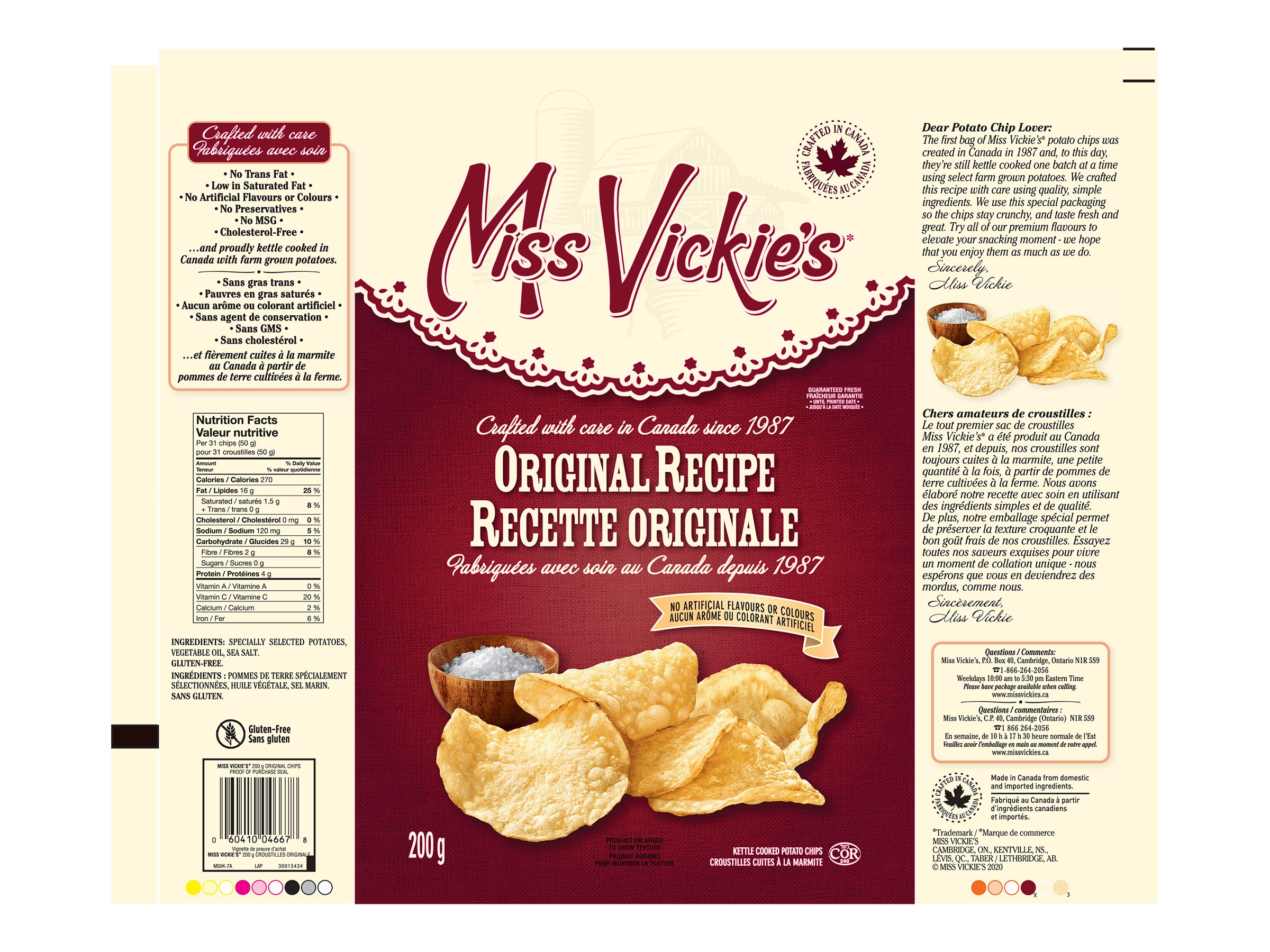 Miss Vickie's Potato Chips - Orinigal - 200g