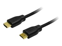 LogiLink High Speed with Ethernet HDMI-kabel med Ethernet 50cm Sort