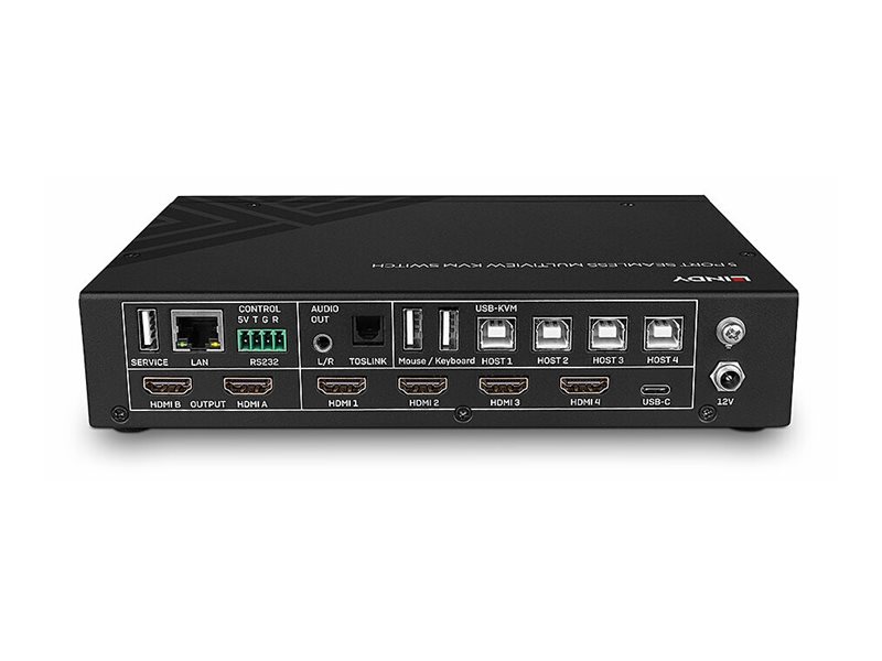 LINDY 5 Port HDMI 4K60, Seamless, Multiview, KVM Switch