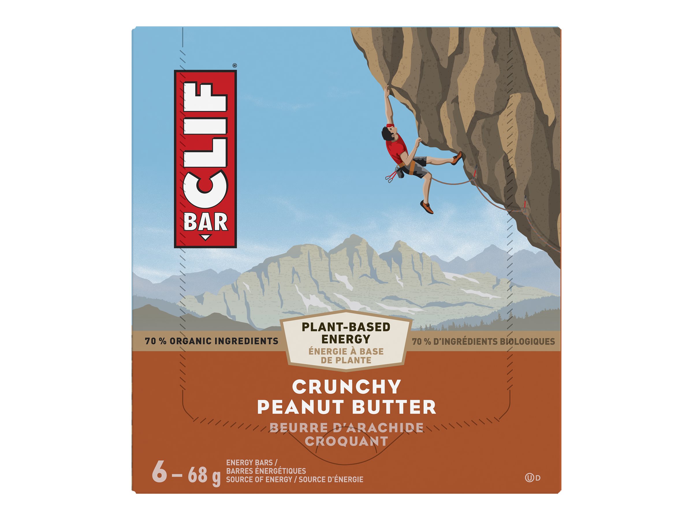 Clif Bar - Crunchy Peanut Butter - 6 x 68g