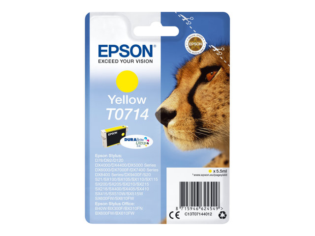 EPSON 1LB ink T071 yellow blister w/s C13T07144022