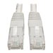 Tripp Lite 10ft Cat6 Gigabit Molded Patch Cable RJ45 M/M 550MHz 24AWG White 10