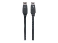 Manhattan DisplayPort 1.1 Cable, 4K@60Hz, 10m, Male to Male, With Latches, Fully Shielded, Black, Lifetime Warranty, Polybag - DisplayPort cable - DisplayPort to DisplayPort - 10 m