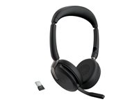 Jabra Evolve2 65 Flex UC Stereo - headset - with wireless charging pad