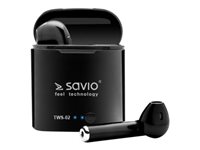 SAVIO TWS-02 Trådløs Ægte trådløse øretelefoner Sort