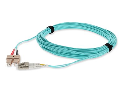 AddOn 1m LC to SC OM4 Aqua Patch Cable