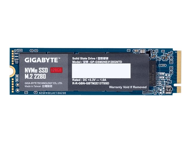 GIGABYTE NVMe SSD 128GB GP-GSM2NE3128GNTD