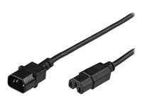 MicroConnect Strøm IEC 60320 C14 Strøm IEC 60320 C15 Sort 50cm Forlængerkabel til strøm