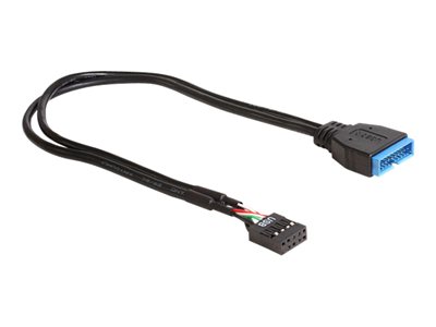 DELOCK USB3.0 Kabel Pinheader 19pin -> 9pin St/Bu 0.3 - 83281