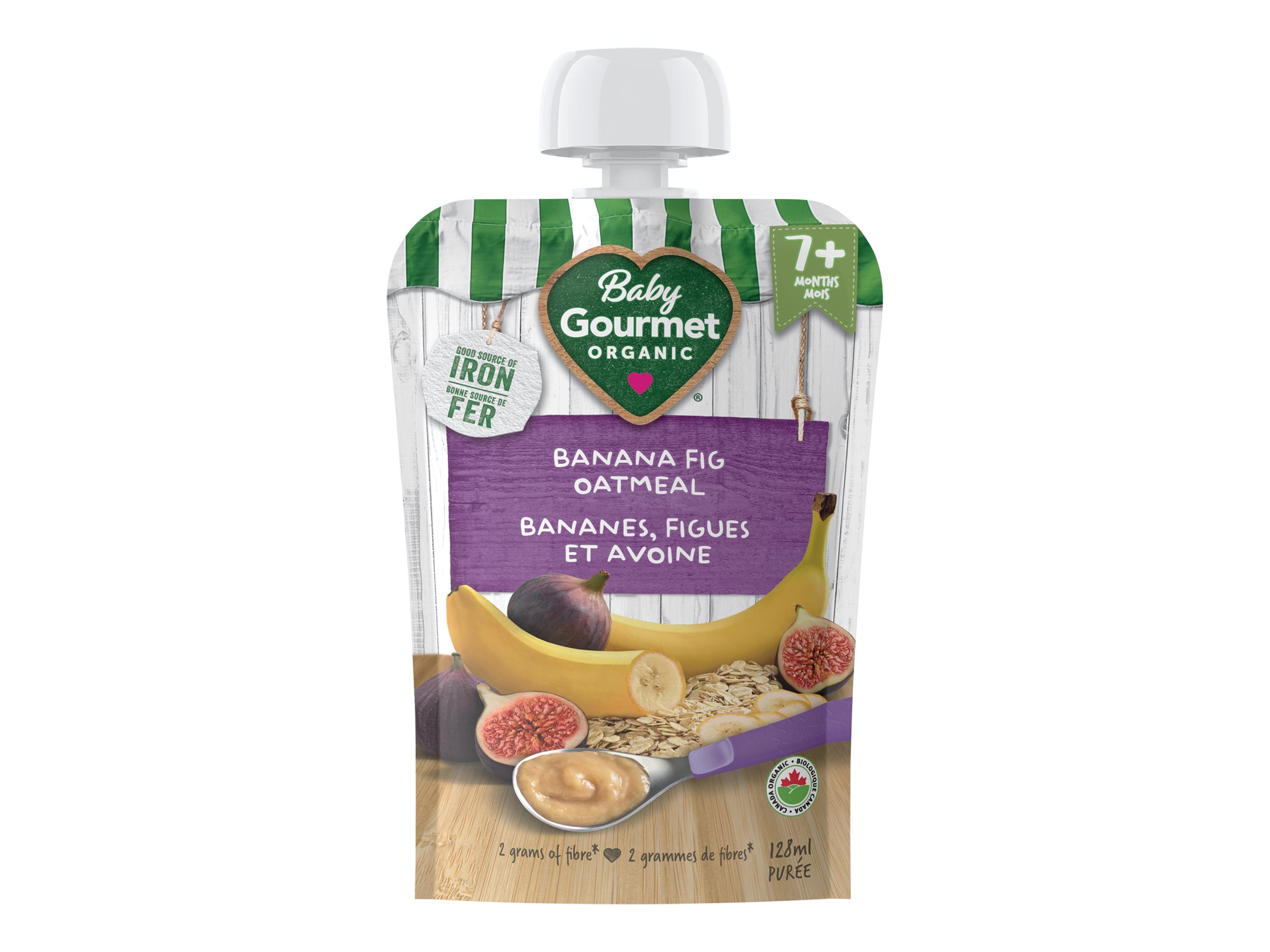 Baby Gourmet Plus Baby Food - Banana Fig Oatmeal - 128ml