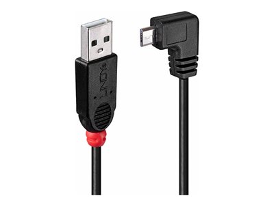 LINDY USB 2.0 Kabel Typ A/Micro-B 90° gewinkelt M/M 2m - 31977