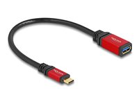 Delock USB-C adapter 15cm Sort Rød