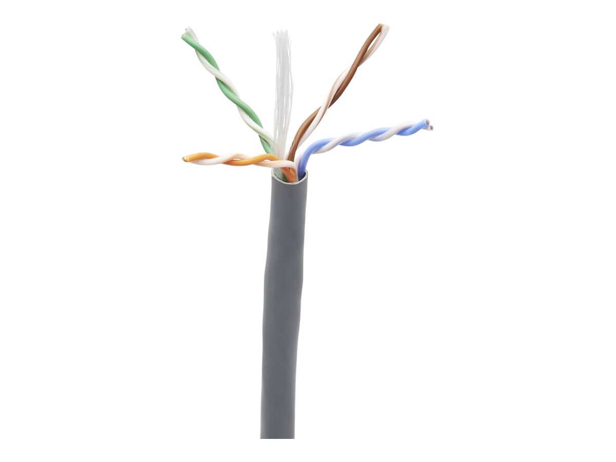 Tripp Lite Cat6 Ethernet Cable, CMP-LP 0.5A Plenum, 100W High-Power PoE & PoE++, Solid 23 AWG, Gray, 305 m