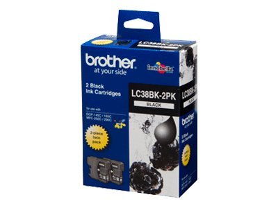 Brother LC38BK2PK 2-pack black original ink Product shot 74350
