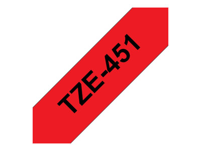 Schriftbandkassette Brother 24mm rot/schwarz TZE451 - TZE451