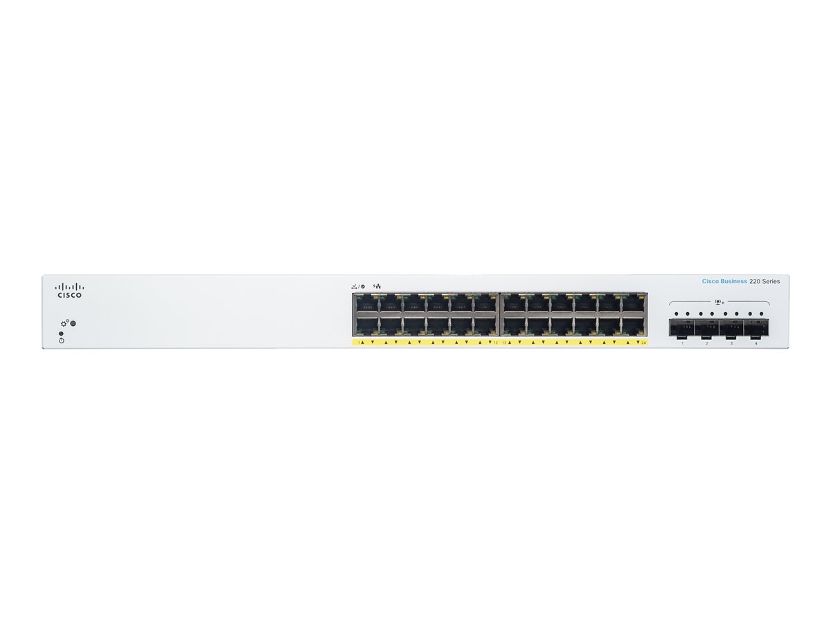 Cisco Business 220 Series CBS220-24FP-4X - přepínač - 24 porty - inteligentní - Lze montovat do rozvaděče – foto 2