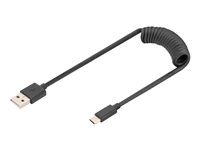 DIGITUS USB 2.0 USB-kabel 1m Sort