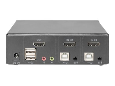 DIGITUS KVM-Switch, 2-Port, Single-Display, 4K, HDMI - DS-12870