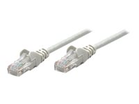 Intellinet Network Patch Cable, Cat6, 0.25m, Grey, CCA, U/UTP, PVC, RJ45, Gold Plated Contacts, Snagless, Booted, Lifetime Wa