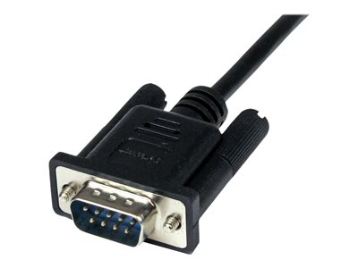 StarTech.com 1m Black DB9 RS232 Serial Null Modem Cable F/M - DB9 Male to Female - 9 pin Null Modem Cable - 1x DB9 (M), 1x DB9 (F), Black