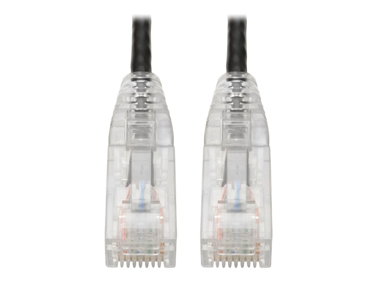 Tripp Lite Cat6 Gigabit Snagless Molded Slim UTP Patch Cable RJ45 Black 8in
