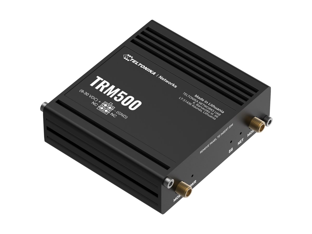 Teltonika TRM500, wireless router, WWAN, LTE, 5G, 4G, 3G, DIN rail mountable, wall-mountable, surface-mountable