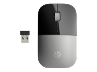 HP Z3700 - Mouse - optical - 3 buttons - wireless - 2.4 GHz - USB wireless receiver - silver