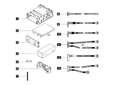 Lenovo - Server 1 x 4 E3.S backplane kit