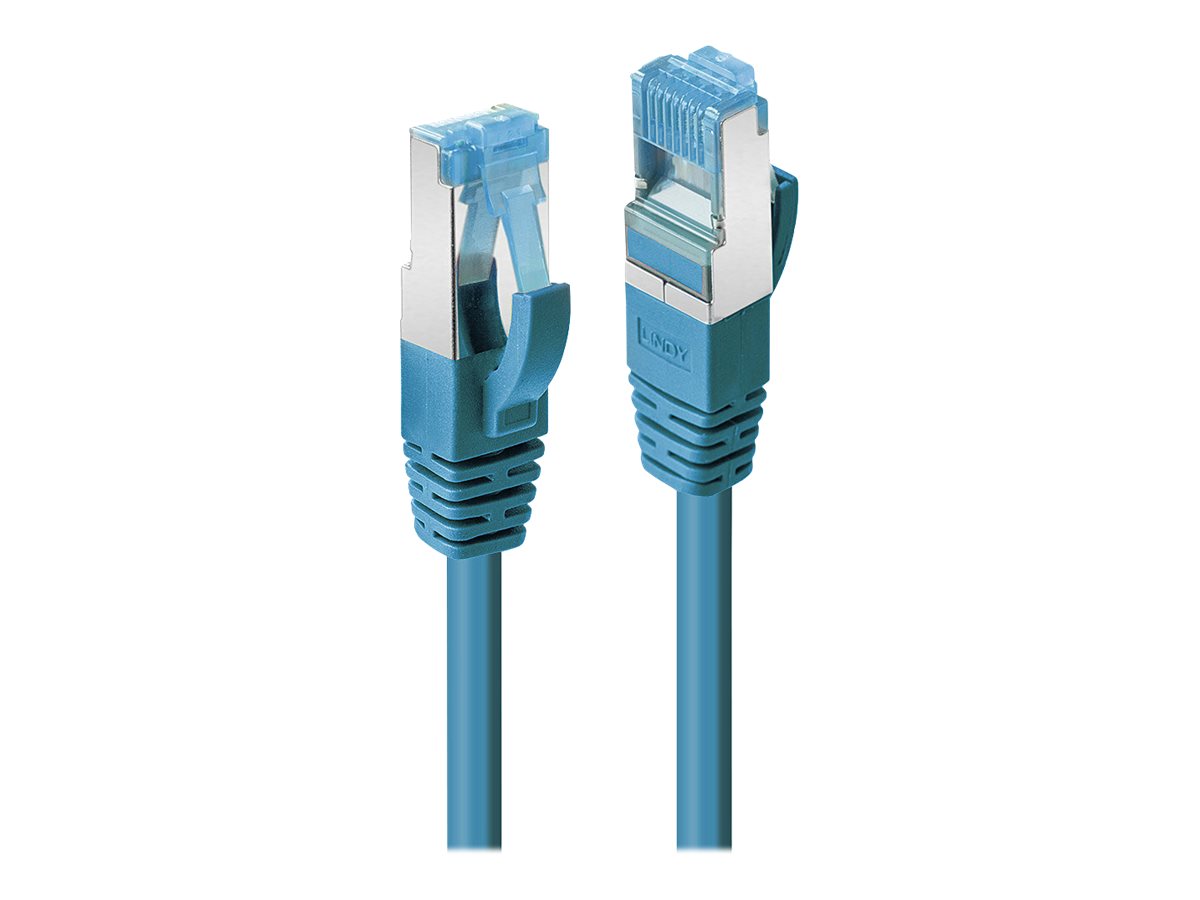 LINDY Patch Cable, Cat6A, S/FTP, RJ45-RJ45, 20m, blue, LSOH, PIMF