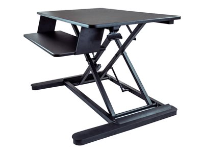 StarTech.com Sit Stand Desk Converter with Keyboard Tray, Large 35INCH x 21INCH Surface, Height Adjustabl