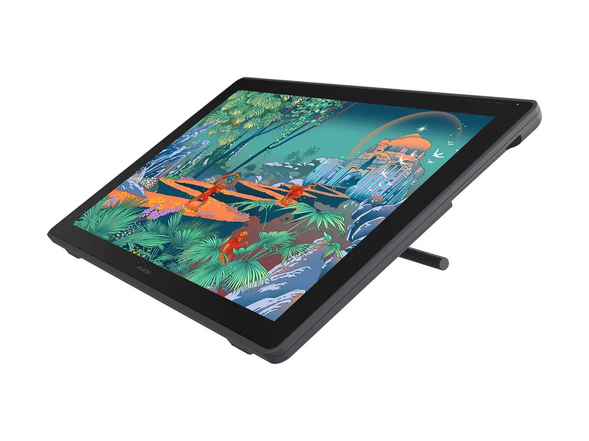 Huion Kamvas 24 Plus digitiser USB-C dark Product shot Right-angle 79850