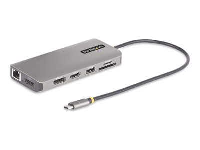Startech USB-C Triple-Monitor Multiport Adapter, HDMI/DP/Card Reader