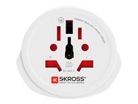 SKROSS Strøm Type F/E Stik Strøm Type J Strøm Type L Strøm Type N Strøm Type I Strøm Type G Strøm Type C Strøm Type B Strøm Type A Modtager Hvid Stikadapter