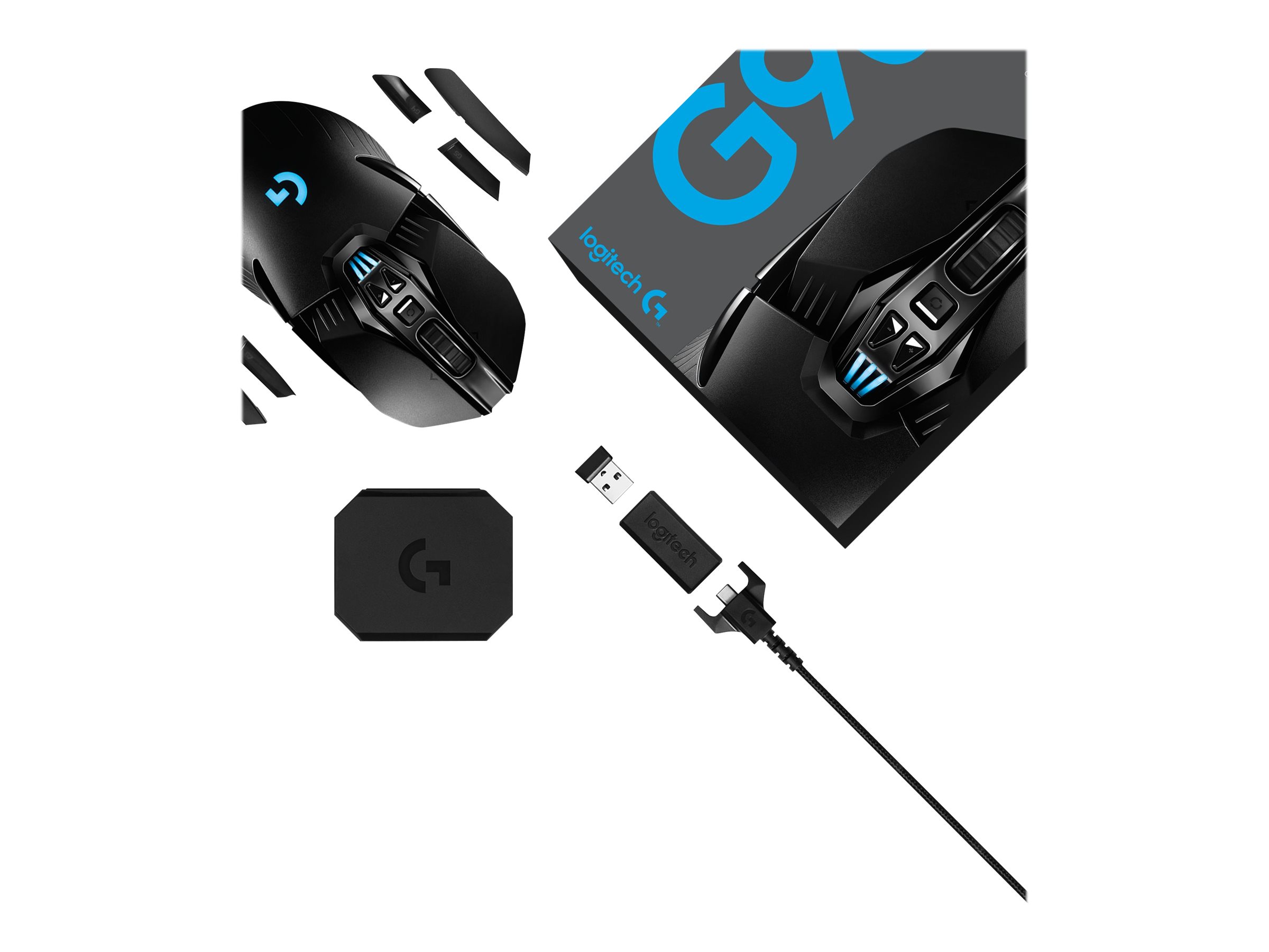 Logitech Wireless Gaming Mouse G903 LIGHTSPEED with HERO 16K sensor mouse USB 2.4 Product shot Back 79000