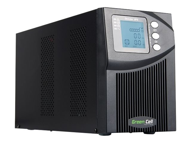 Zasilacz awaryjny UPS Green Cell On-line MPII PodwĂłjna Konwersja LCD 1000VA 900W