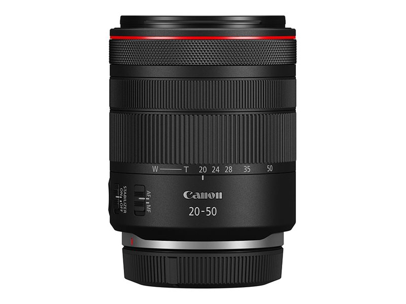 Canon RF wide-angle zoom lens, 20 mm, 50 mm