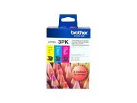 Brother LC73CL 3PK High Yield yellow cyan magenta original ink Product shot 74100