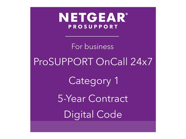 Image of NETGEAR ProSupport OnCall 24x7 Category 1 - technical support - 5 years